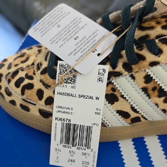 Adidas Animal Print Sneakers with White Stripes - Picture 6 of 6